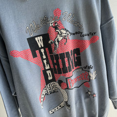 1980s Western Wear Wild Thing Polo Sweatshirt - Lots to Take in Here