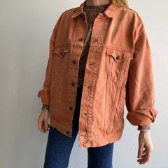 1990s USA Made Calvin Klein Dusty Orange Jean Jacket