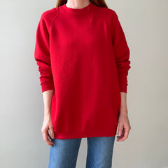 1980s Blank Nail Polish Red Cozy Sweatshirt