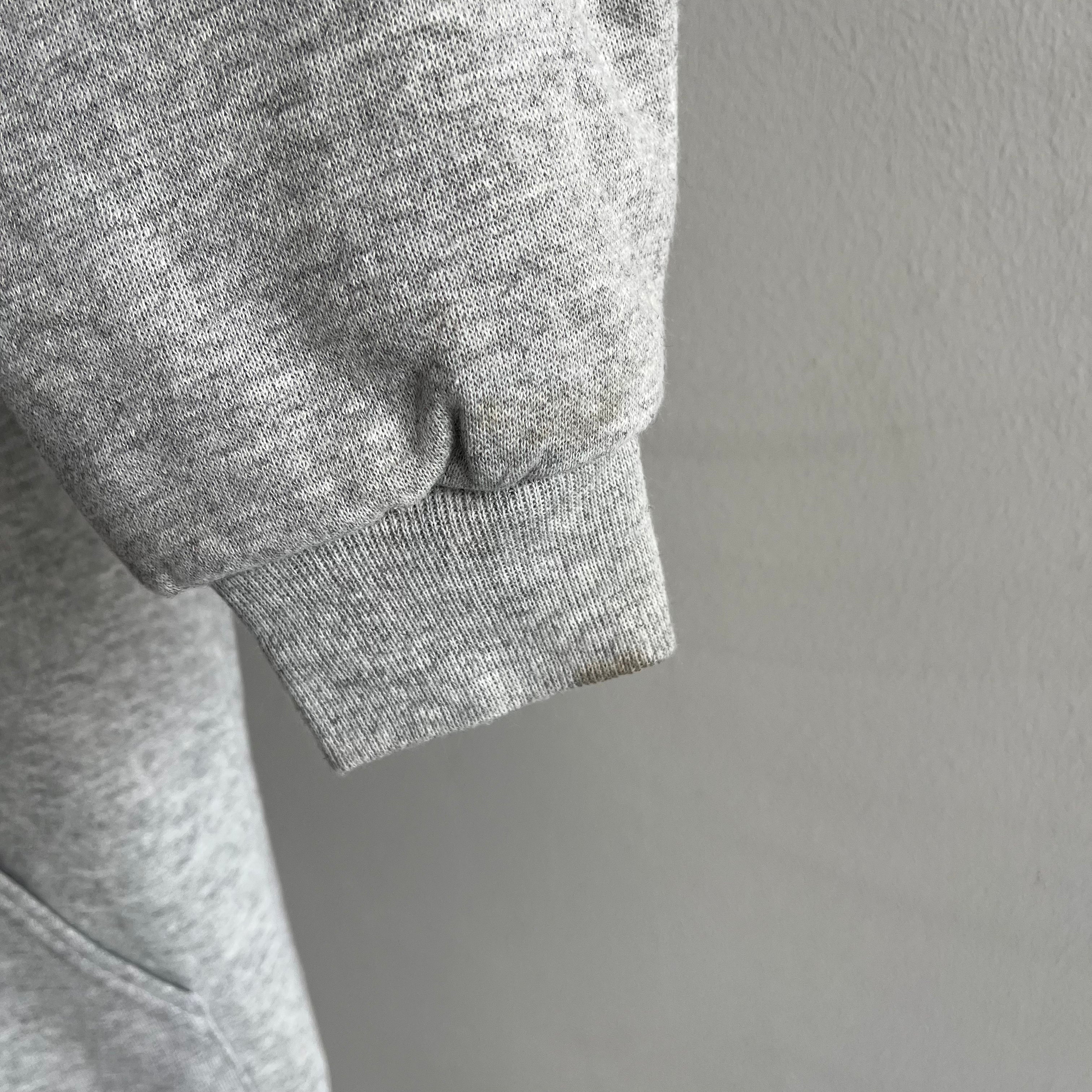 1980/90s Insulated Gray Zip Up Sweatshirt