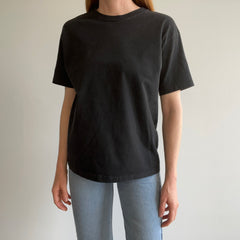 1990 Blank Black Hanes Her Way T-Shirt