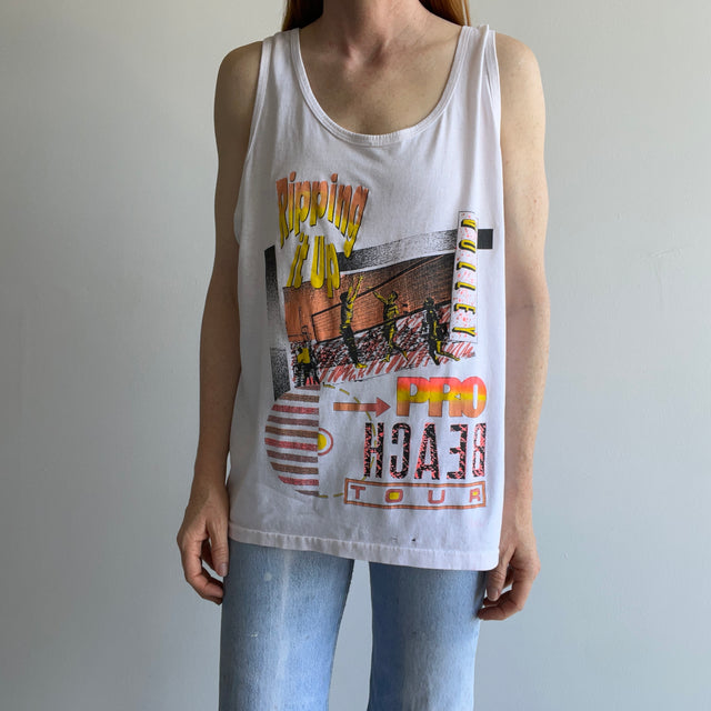 1980s Rippin' It Up Pro Beach Volleyball Tank Top