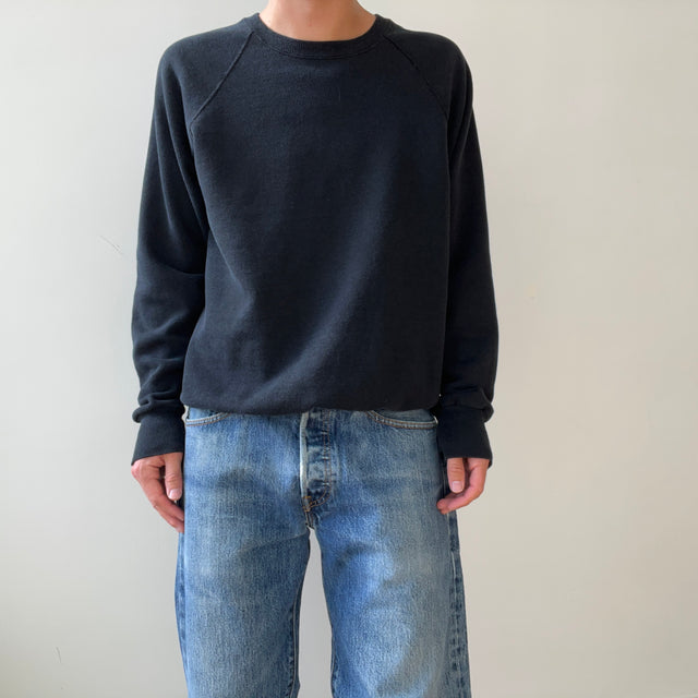 00s Heavy Weight Blank Black Sweatshirt par FOTL - Structuré