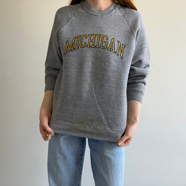 1970/80s Super Stained University Michigan Sweatshirt by Wolf