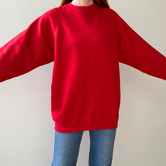 1980s Blank Nail Polish Red Cozy Sweatshirt