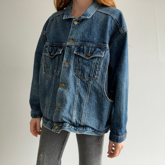 1980s Venezia Incredible Cinched Back Denim Jean Jacket - The Pockets!