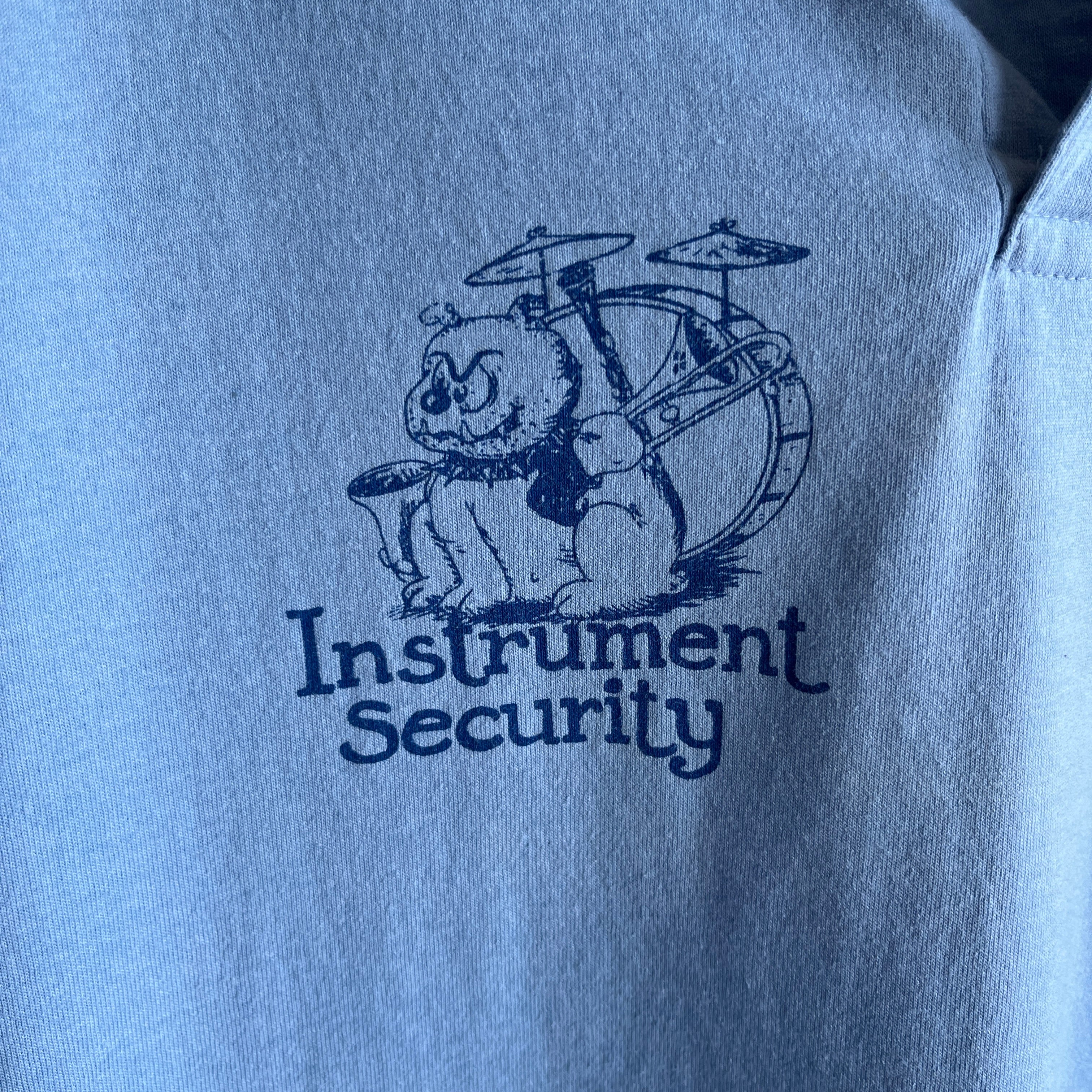 1992 Instrument Security Polo Shirt - Check Out The Backside Too!