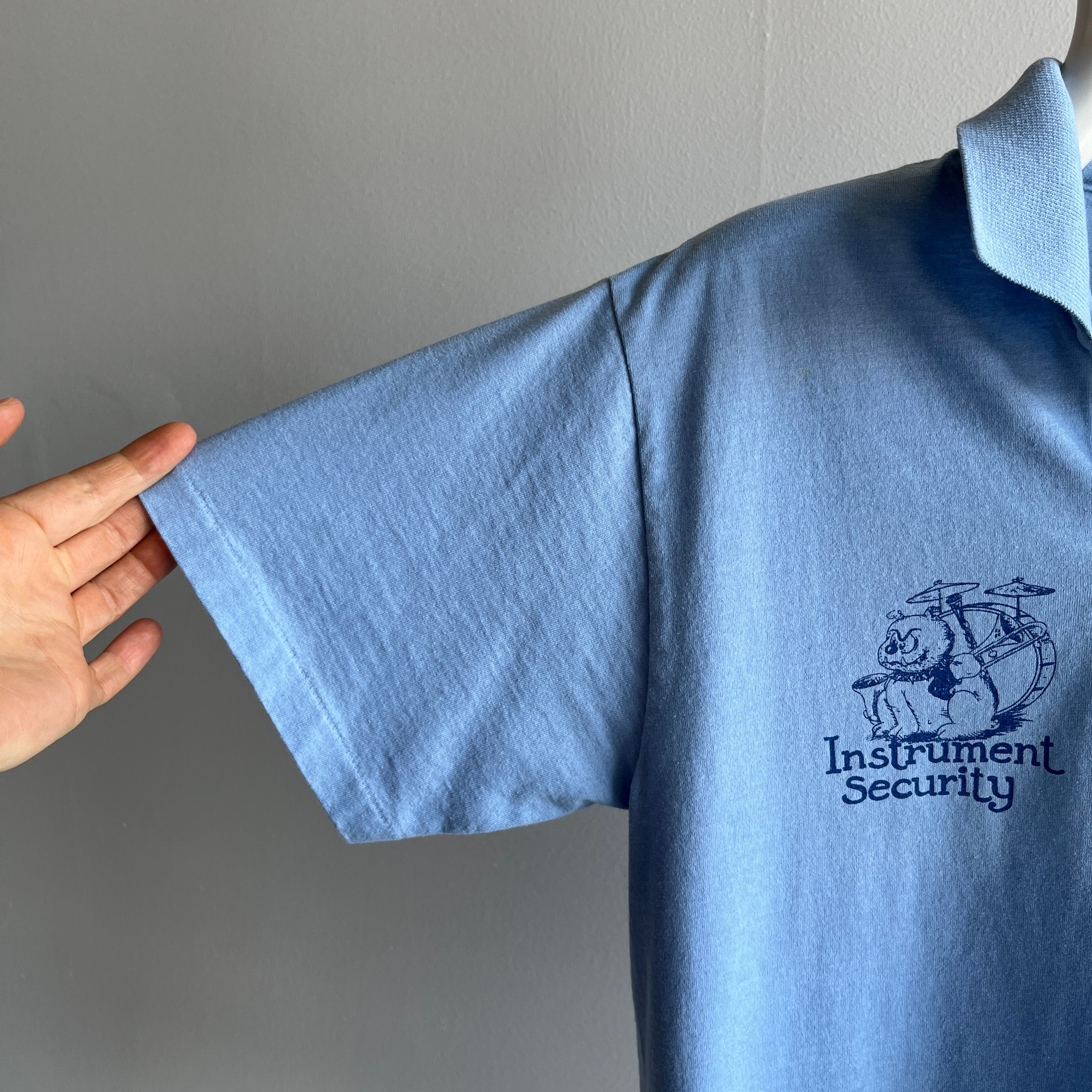 1992 Instrument Security Polo Shirt - Check Out The Backside Too!