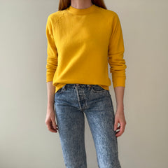 1980s Mustard/Marigold Stained Raglan Sweatshirt