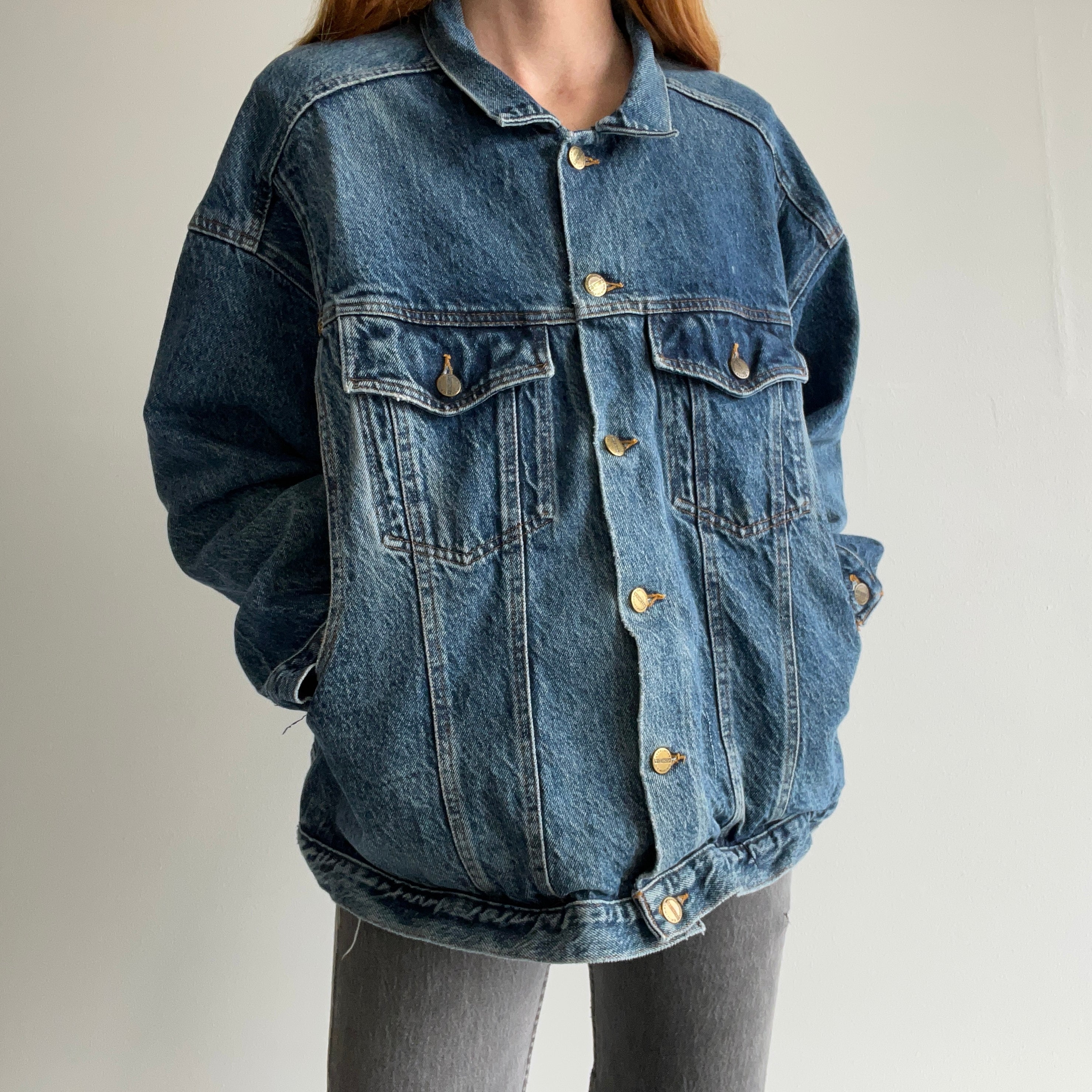 1980s Venezia Incredible Cinched Back Denim Jean Jacket - The Pockets!