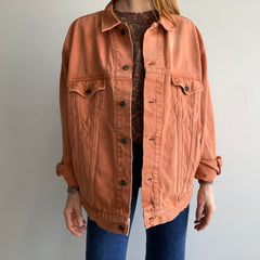 1990s USA Made Calvin Klein Dusty Orange Jean Jacket