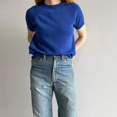 1980s Luxuriously Soft Bassett Walker Blue Warm Up Sweatshirt