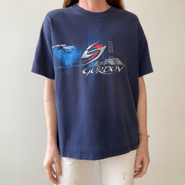 1990s Navy Blue Jeff Gordon T Shirt - The Backside
