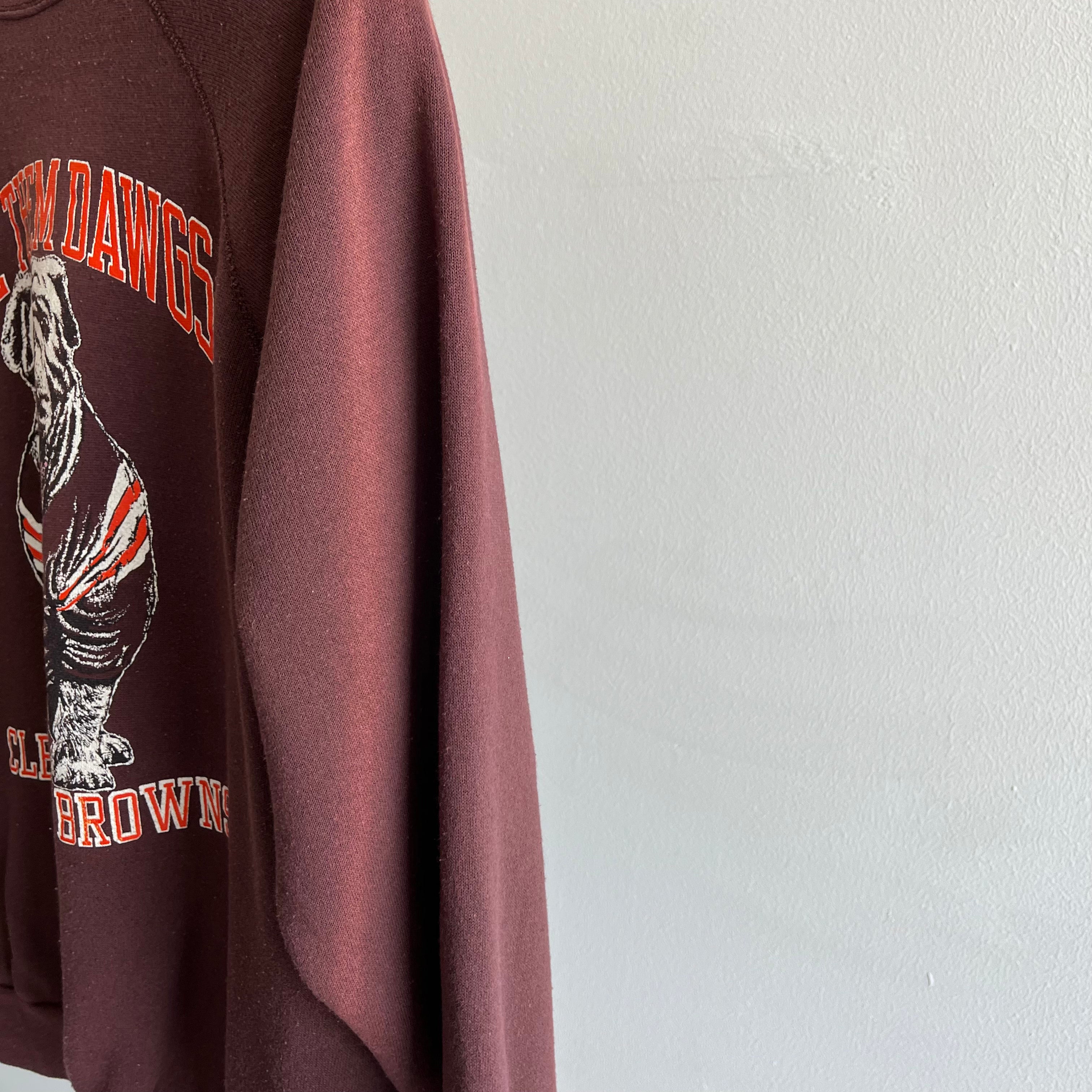 Cleveland Browns DOG POUND Vintage NFL Crewneck Sweatshirt
