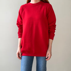 1980s Blank Nail Polish Red Cozy Sweatshirt