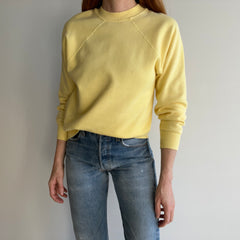 1980s Soft and Cozy Pale Sunshine Sweatshirt by Pannill