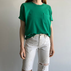 1990/2000s Slouchy Kelly Green Pocket T-Shirt by FOTL