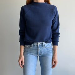 1970/80s Mostly Cotton Navy Raglan - Swwoooooon