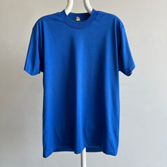 1980s Blank Blue Not Ever Worn? Screen Stars Blue T-Shirt