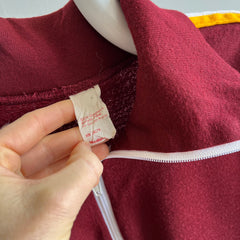 1970s USC Colors Zip Up Mock Neck Sweatshirt - GOLD!