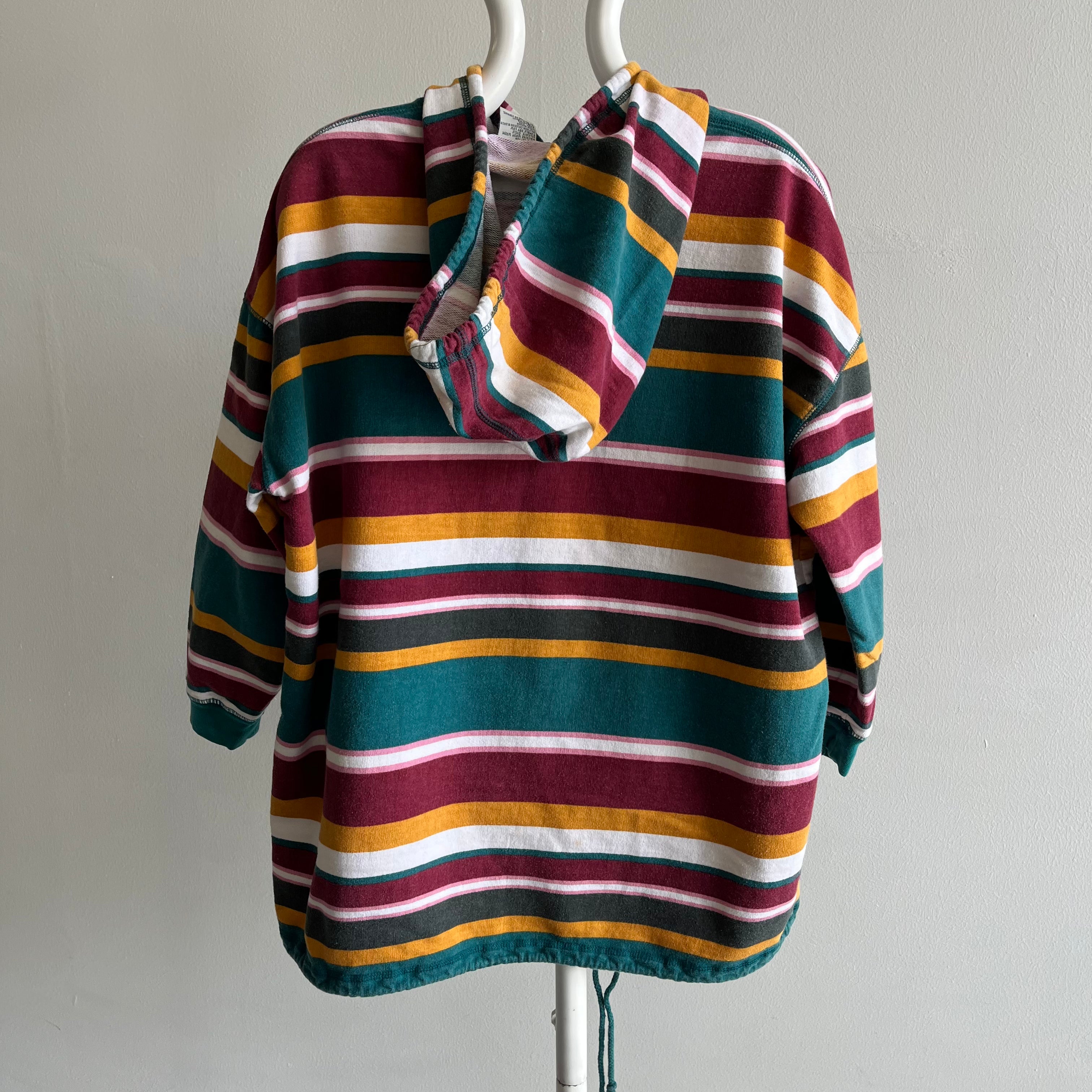 1990s Ooolala Striped Cotton Sweatshirt/Shirt by Gitano!!!