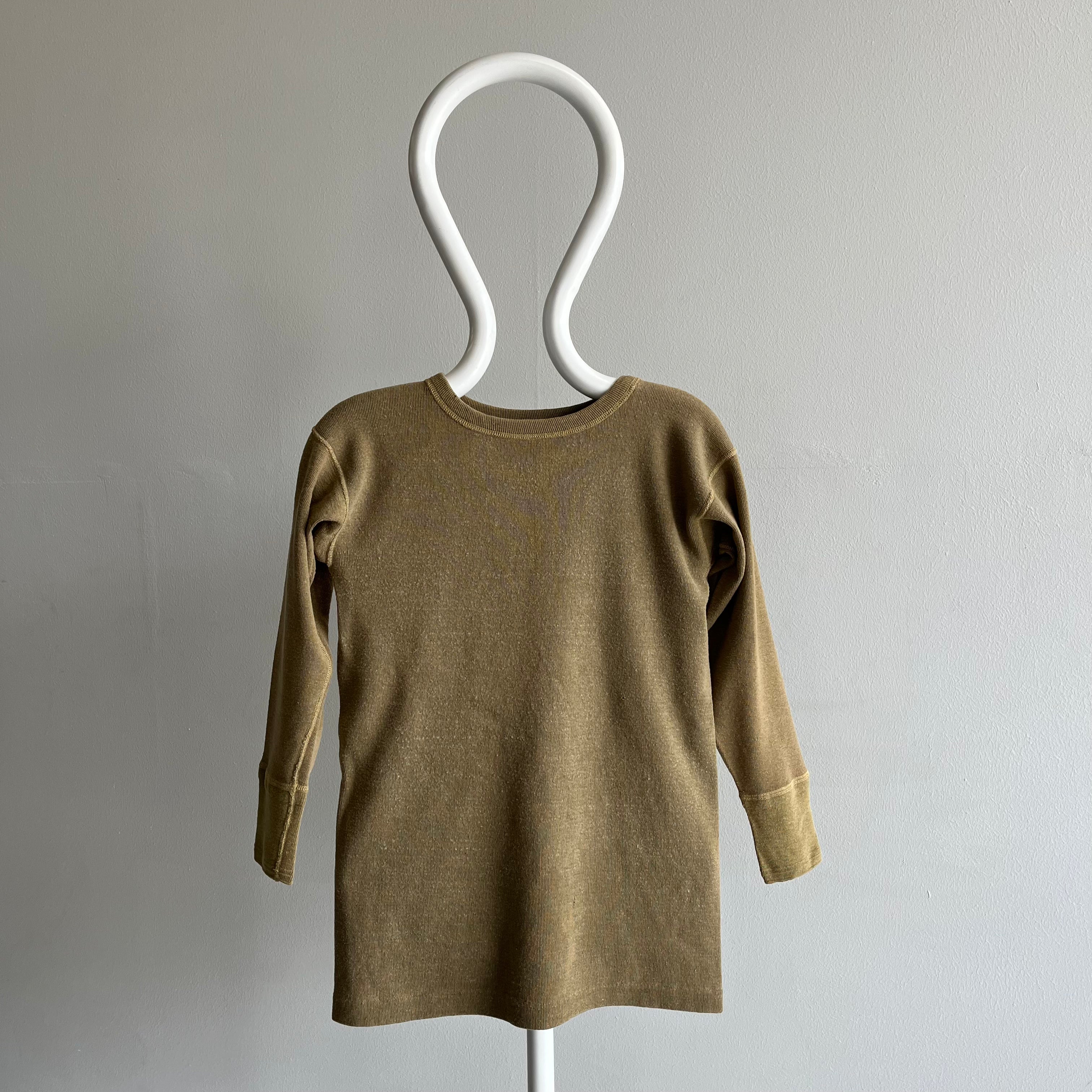 1970s Heavier Knit Army Thermal - 3/4 Sleeves