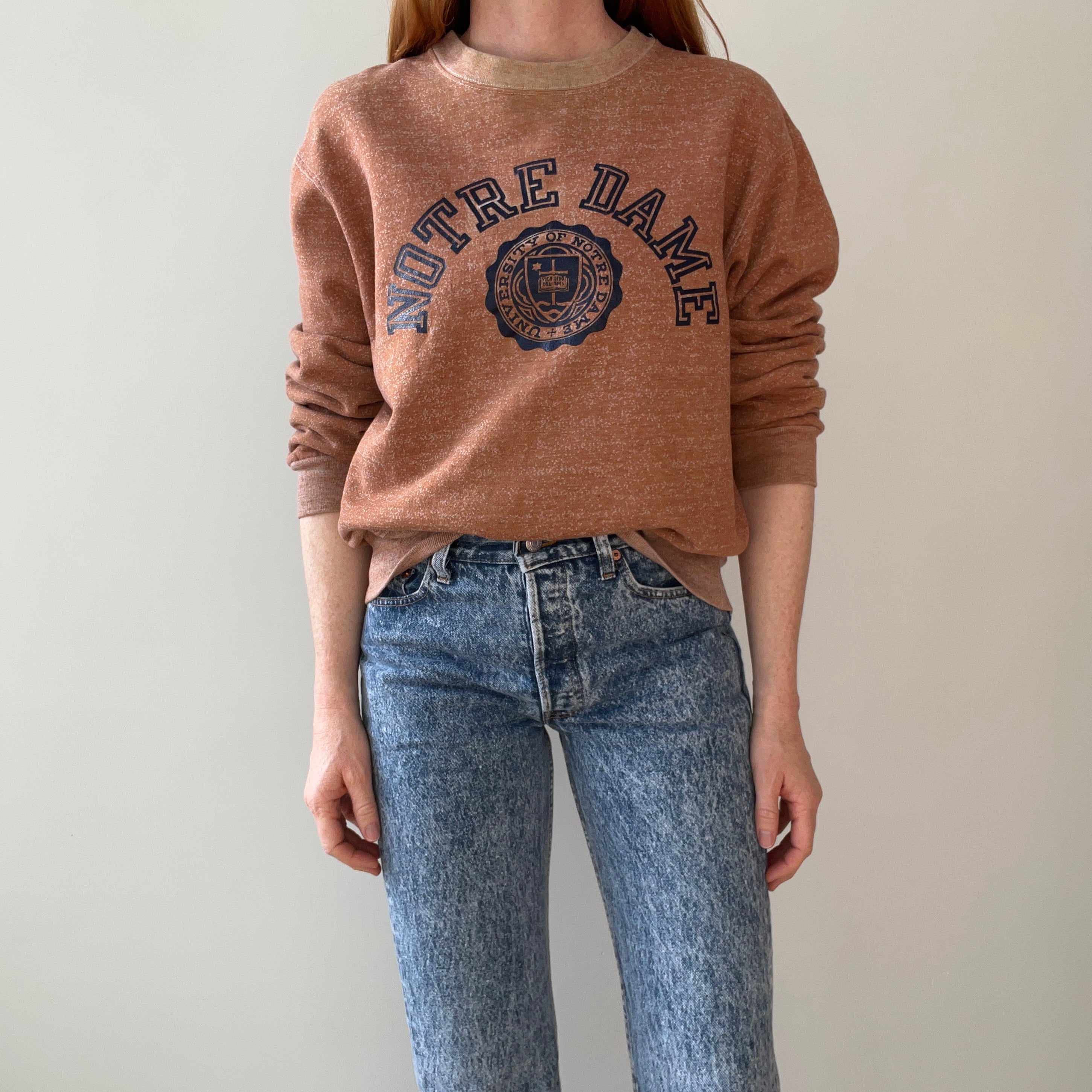 1990/2000s Notre Dame University Heather Brown Sweatshirt