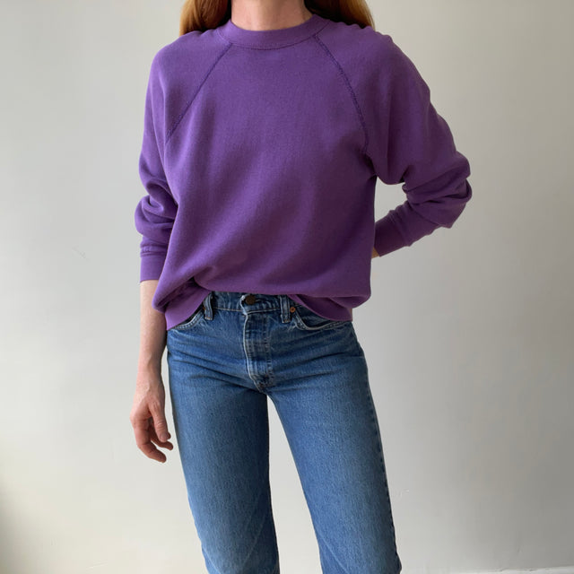 1970s Blank Faded Purple Sweatshirt