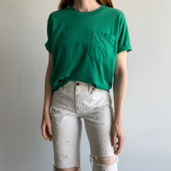 1990/2000s Slouchy Kelly Green Pocket T-Shirt by FOTL