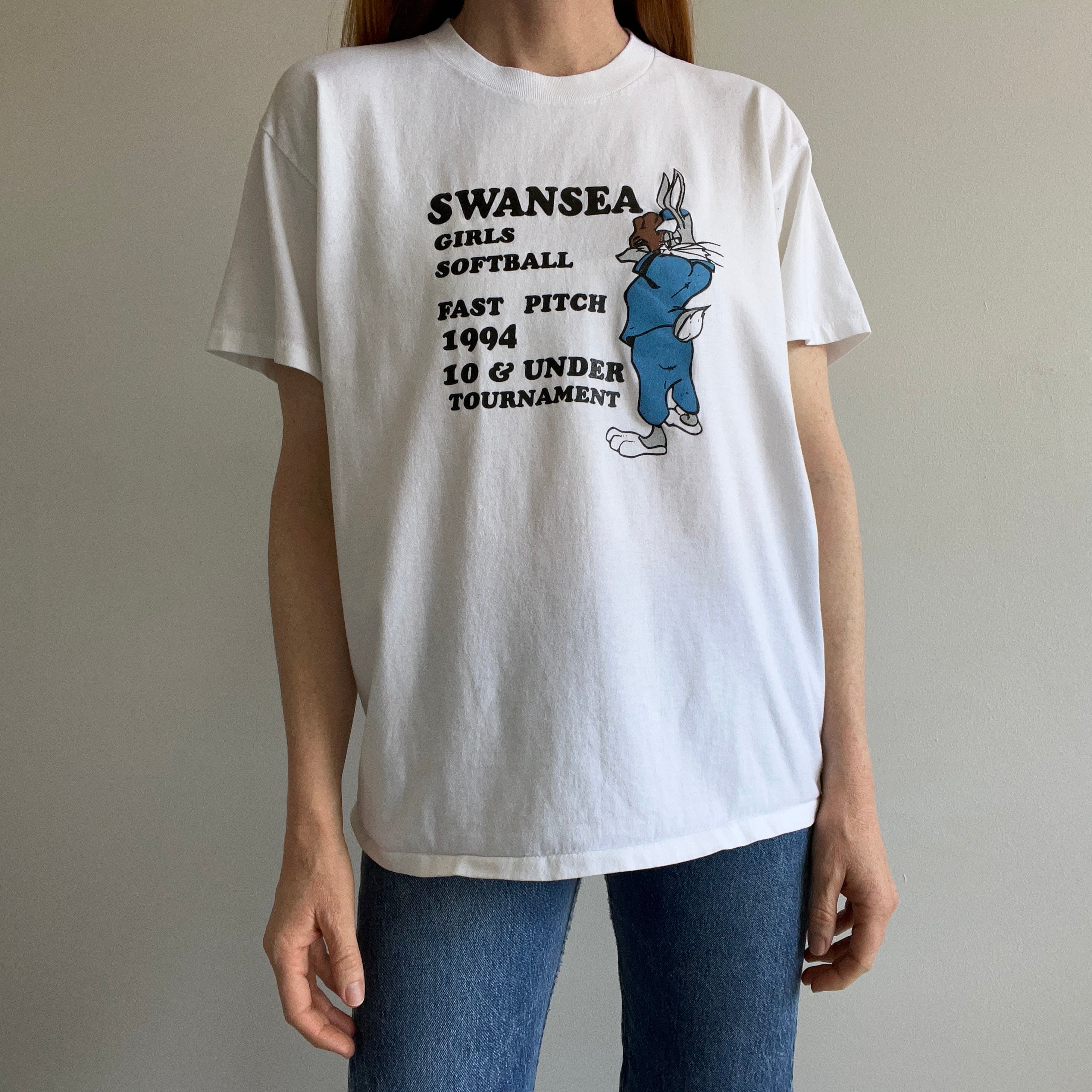 1994 Swansea Girls Softball Bugs Bunny T-Shirt