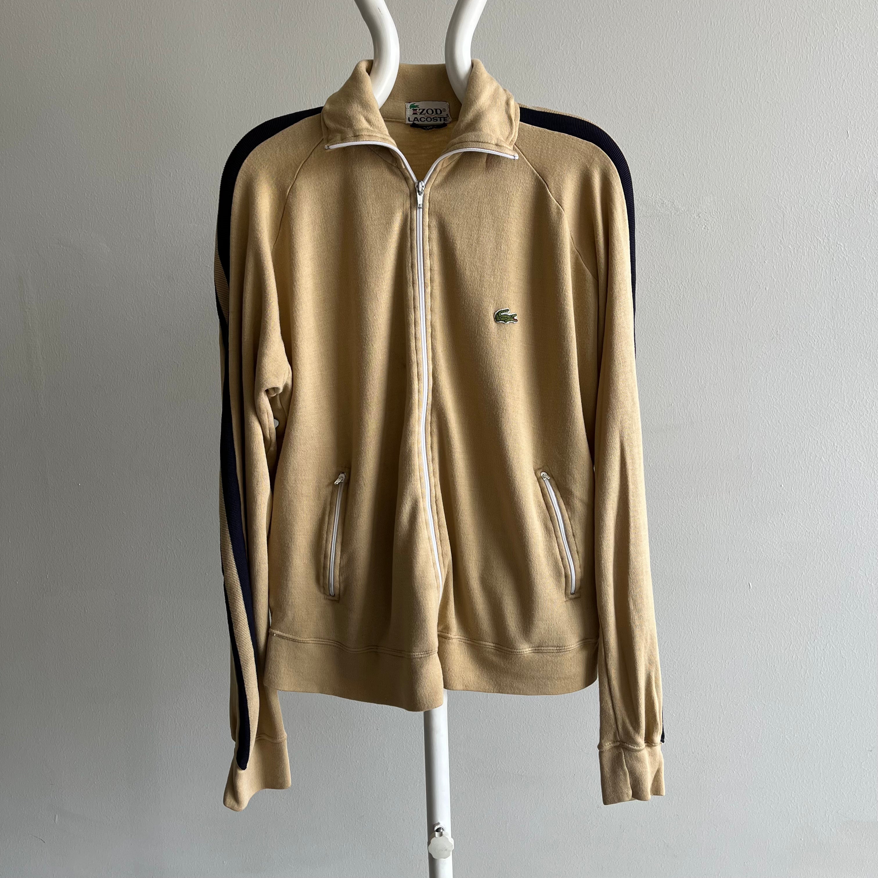 1970/80s Izod Slouchy Zip Up Mock Neck Tracksuit Sweatshirt