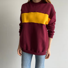 1980s Barely Worn Super Cozy Color Block Sweatshirt by Russell