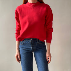 1980/90s Blank Red Russell Single V Sweatshirt (Good one, Lightly structured)