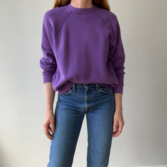 1970s Blank Faded Purple Sweatshirt