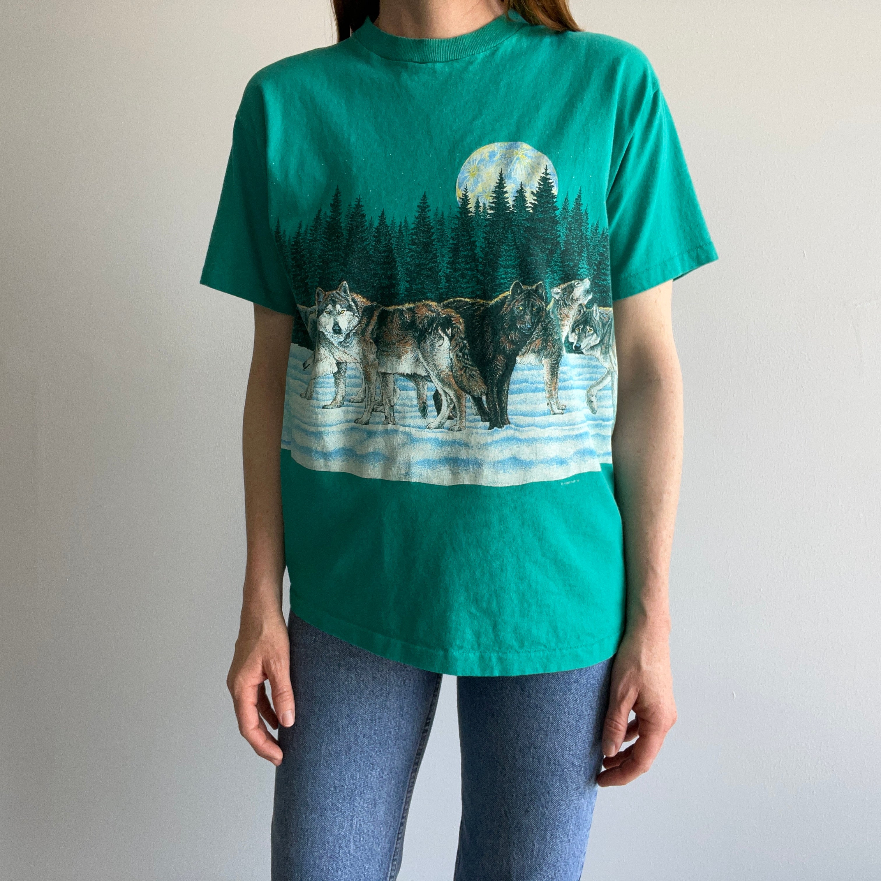 1991 Wolves Wrap Around T-Shirt by Habitat