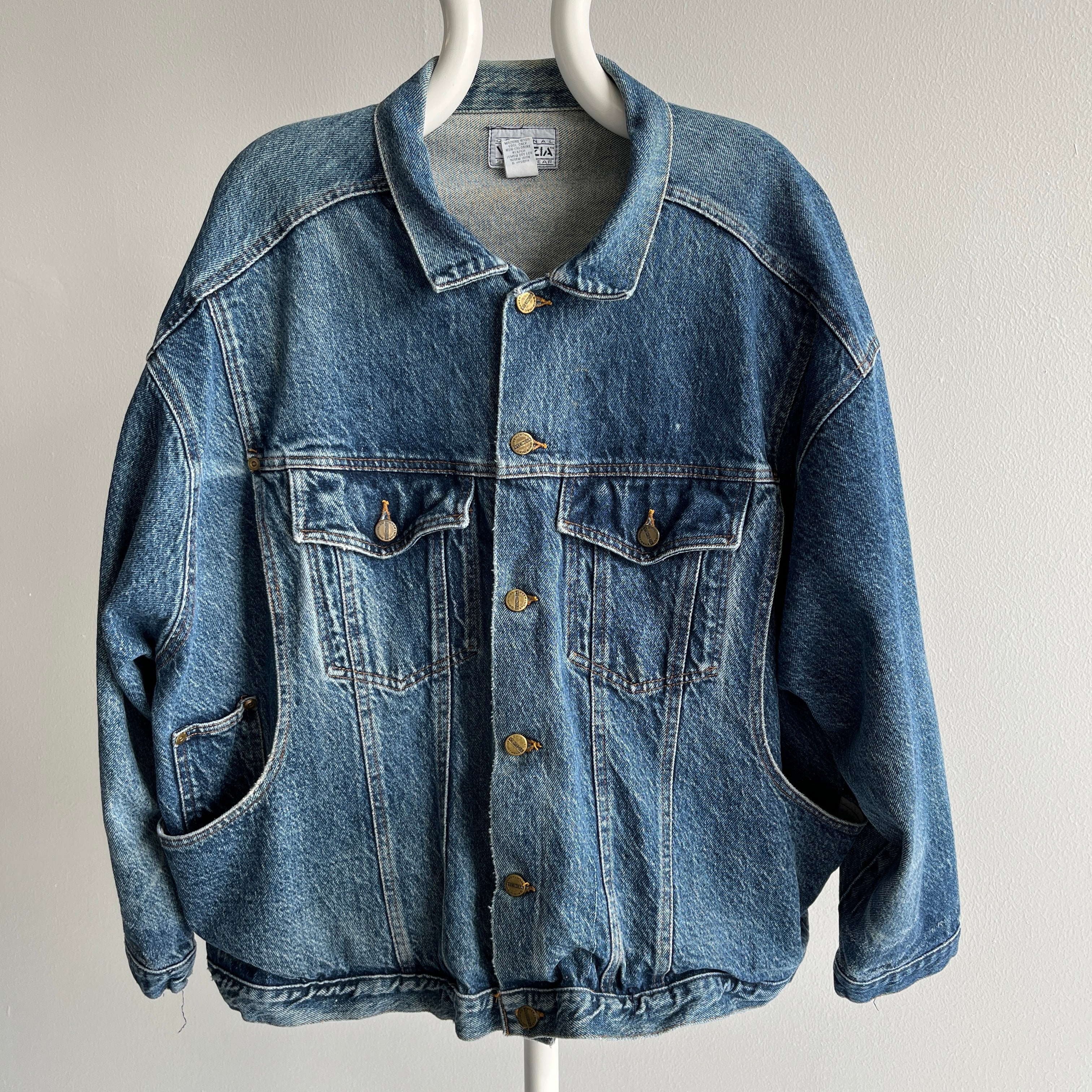 1980s Venezia Incredible Cinched Back Denim Jean Jacket - The Pockets!