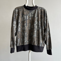 1980s Tree Bark Long Sleeve Sweatshirt/Shirt