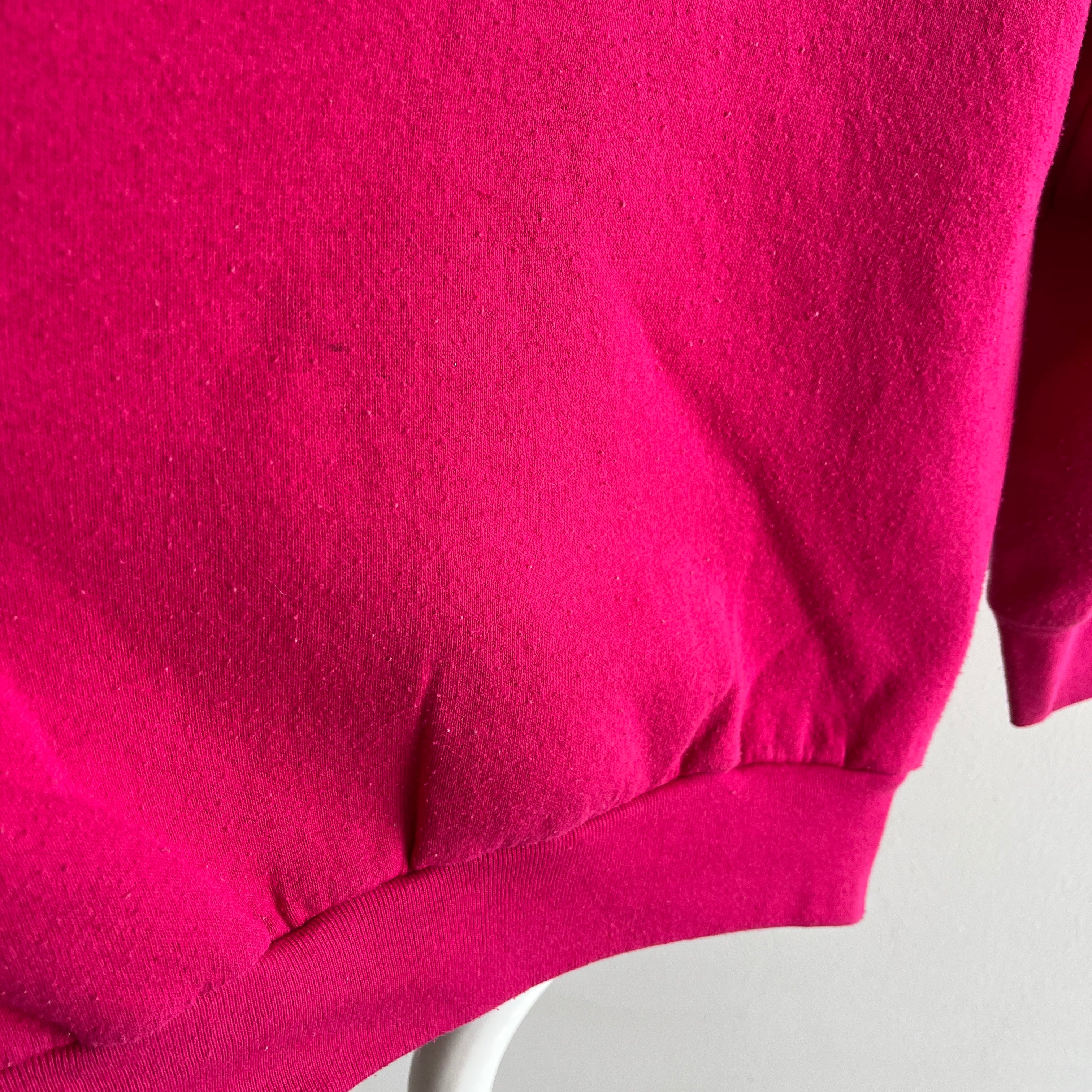 1980s Hot Pink Raglan Sweatshirt
