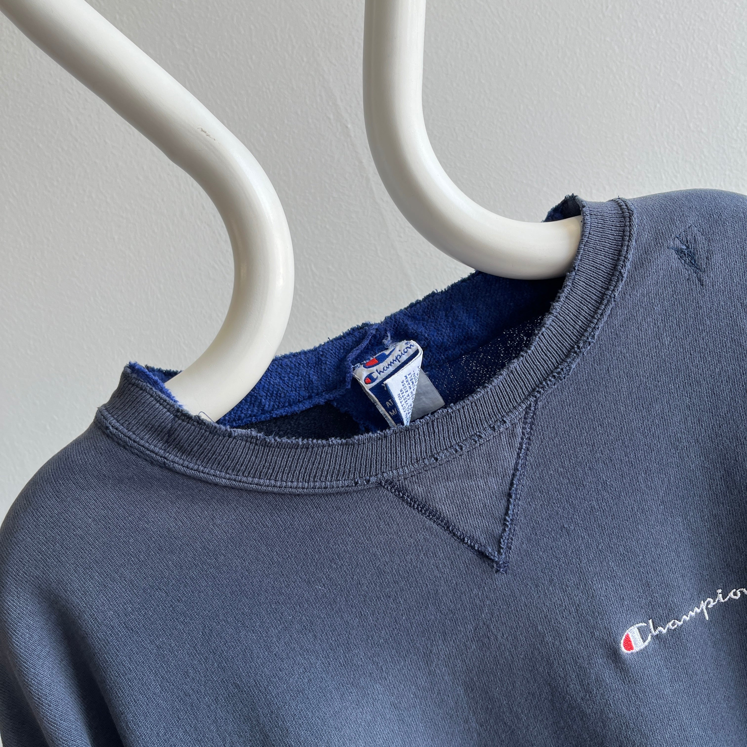 1990/2000s Mended Beyond Faded Tattered and Worn Champion Sweatshirt