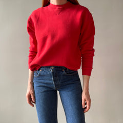 1980/90s Blank Red Russell Single V Sweatshirt (Good one, Lightly structured)