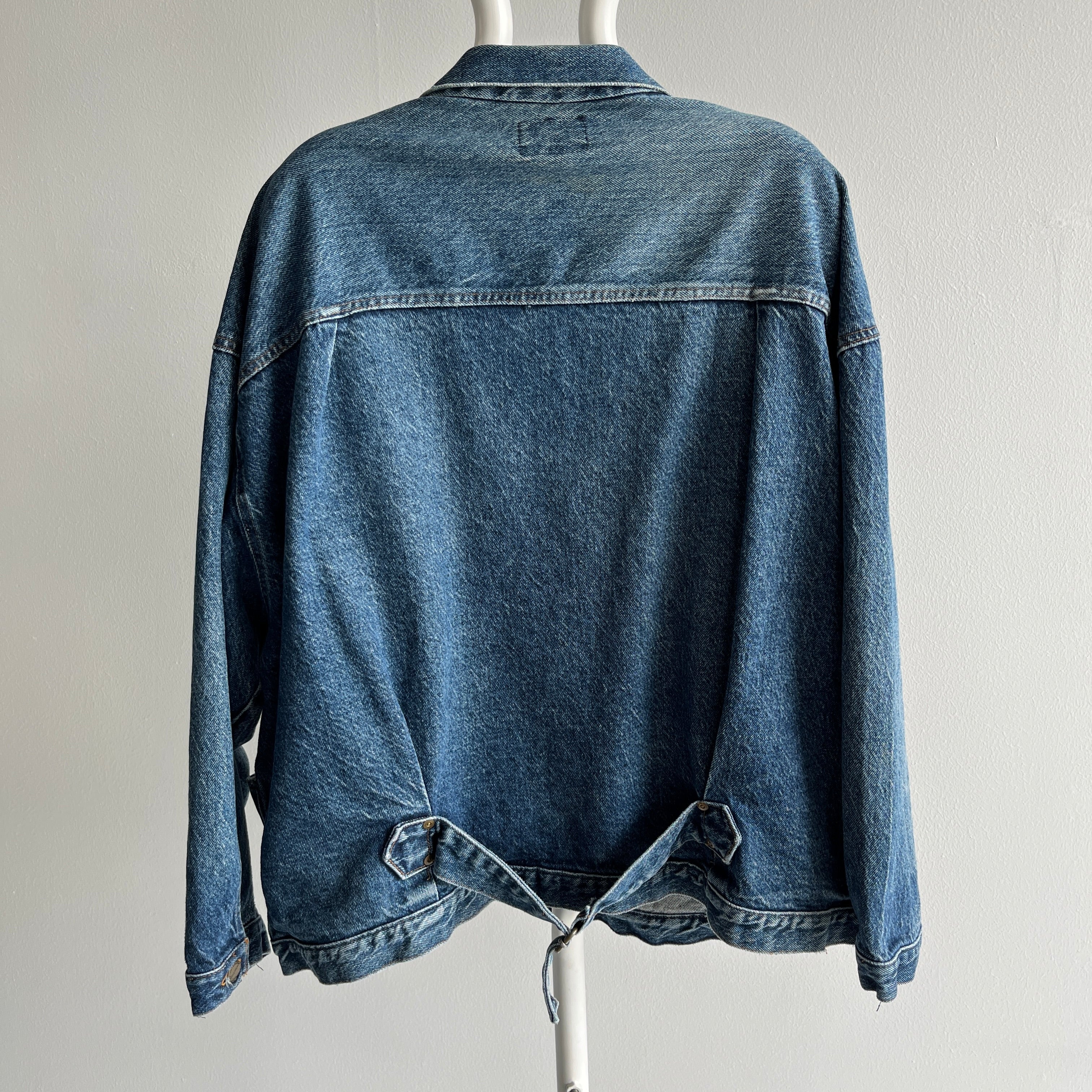 1980s Venezia Incredible Cinched Back Denim Jean Jacket - The Pockets!