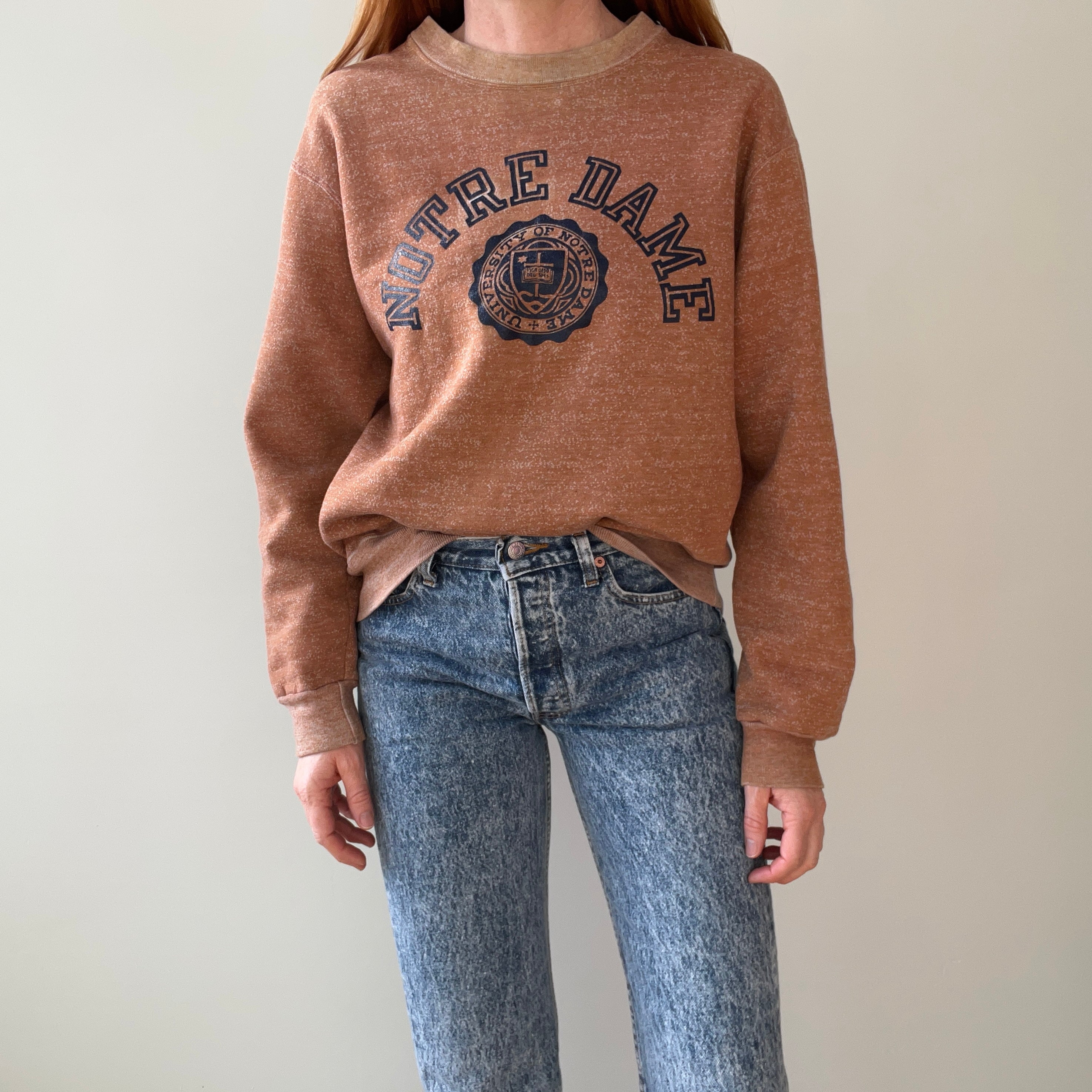 1990/2000s Notre Dame University Heather Brown Sweatshirt