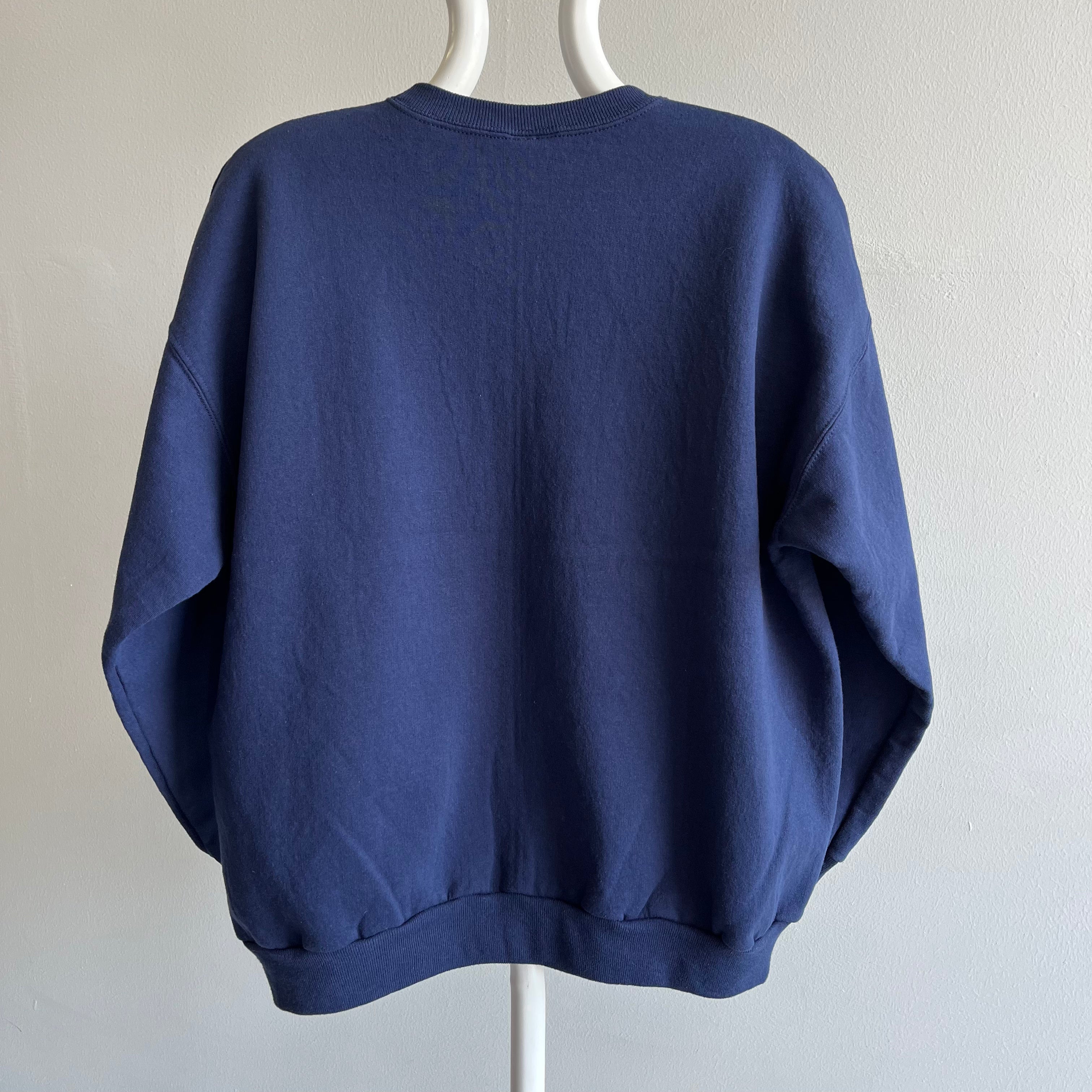 1990s Blank Navy HHW Sweatshirt