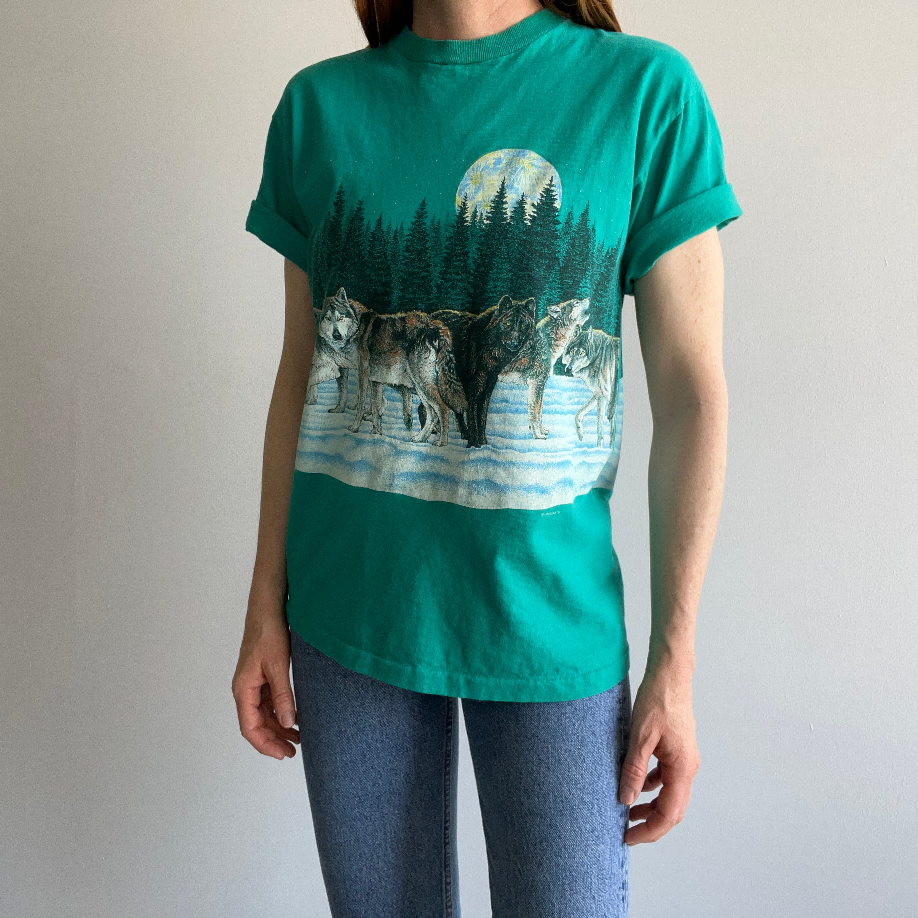 1991 Wolves Wrap Around T-Shirt by Habitat