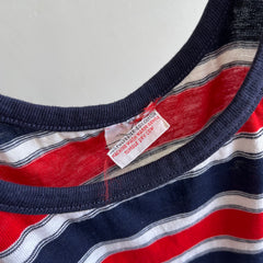 1970s Red, White and Blue Striped Tank Top