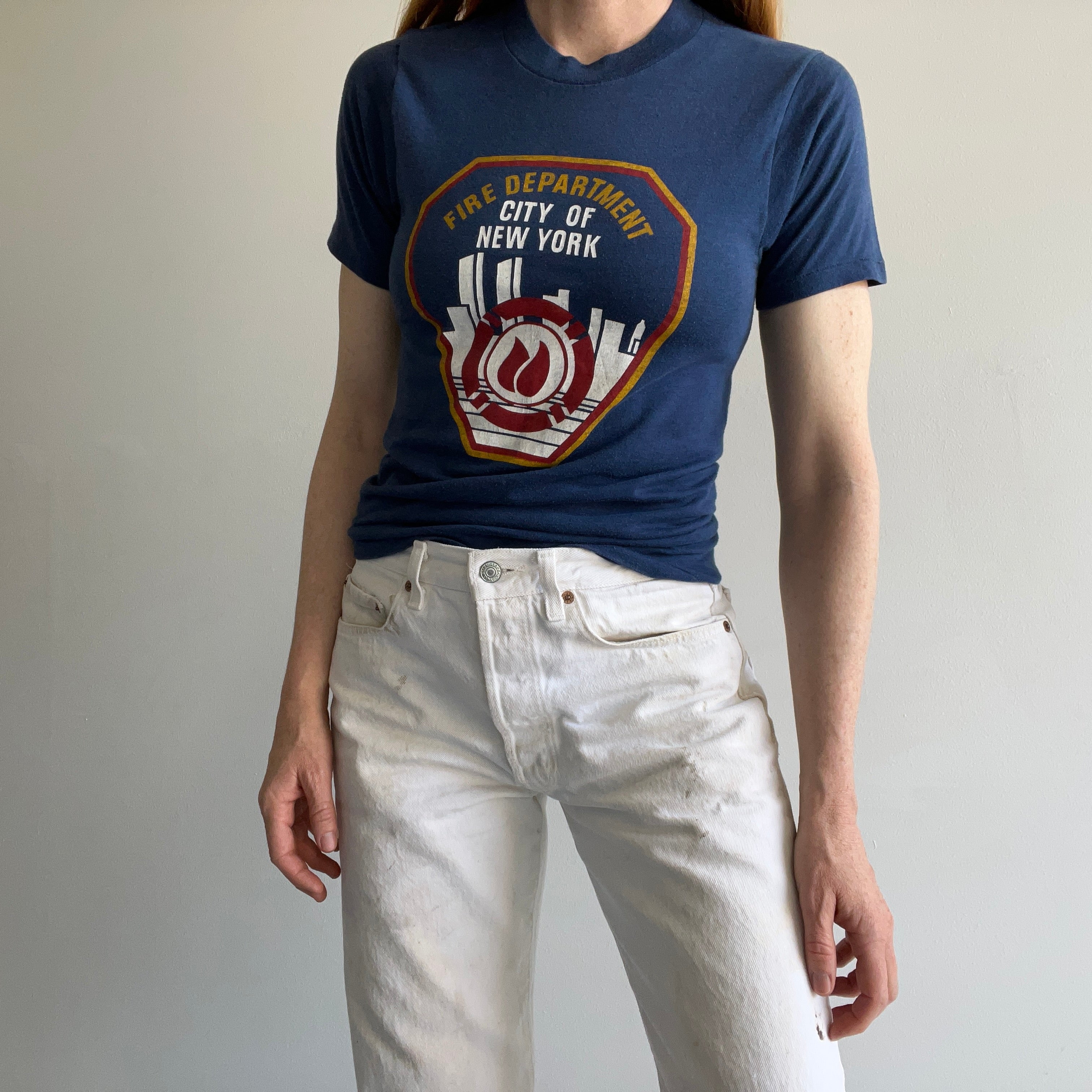 1970s FDNY FItted Smaller T-Shirt