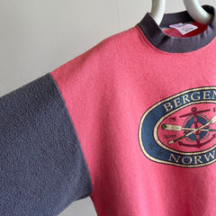 1990s Two Tone Bergen Norway Tourist Sweatshirt