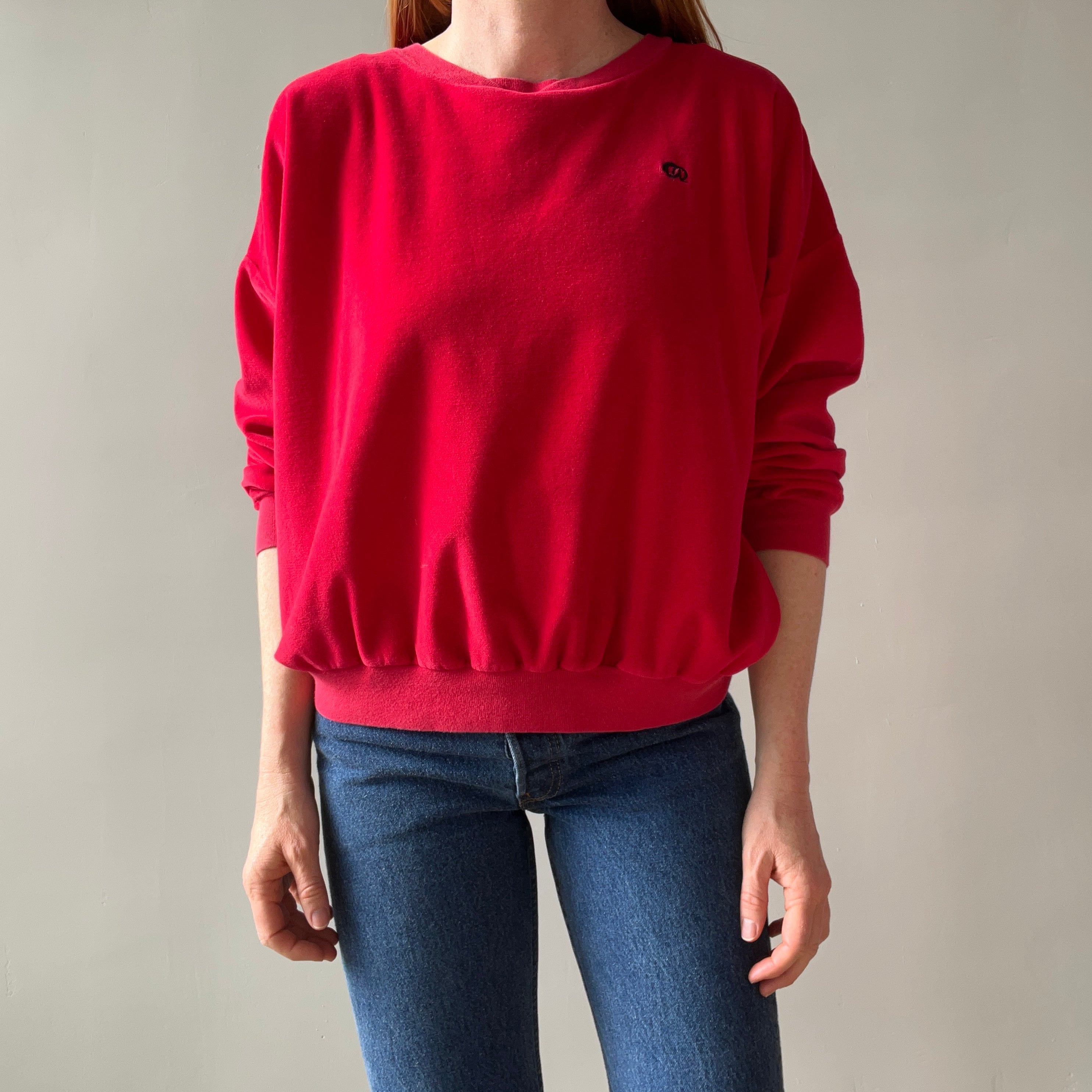 1980/90s Oscar de la Renta Velour Sweatshirt - WOWZA