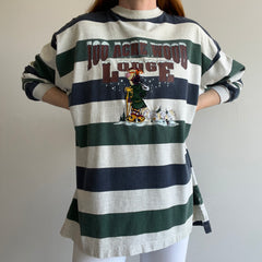 1990s 100 Acre Wood Lodge Tigger Striped Long Sleeve Cotton T-Shirt