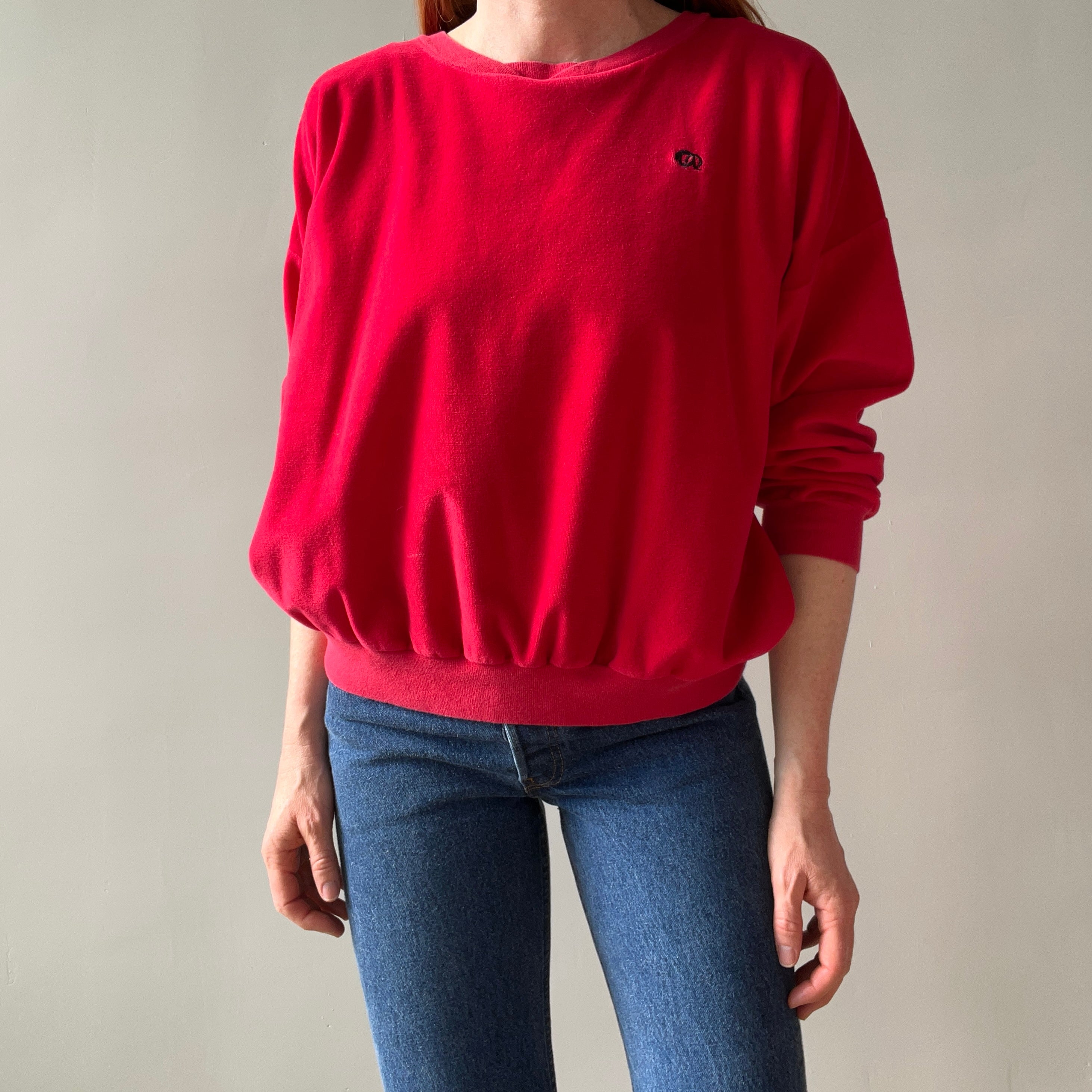 1980/90s Oscar de la Renta Velour Sweatshirt - WOWZA